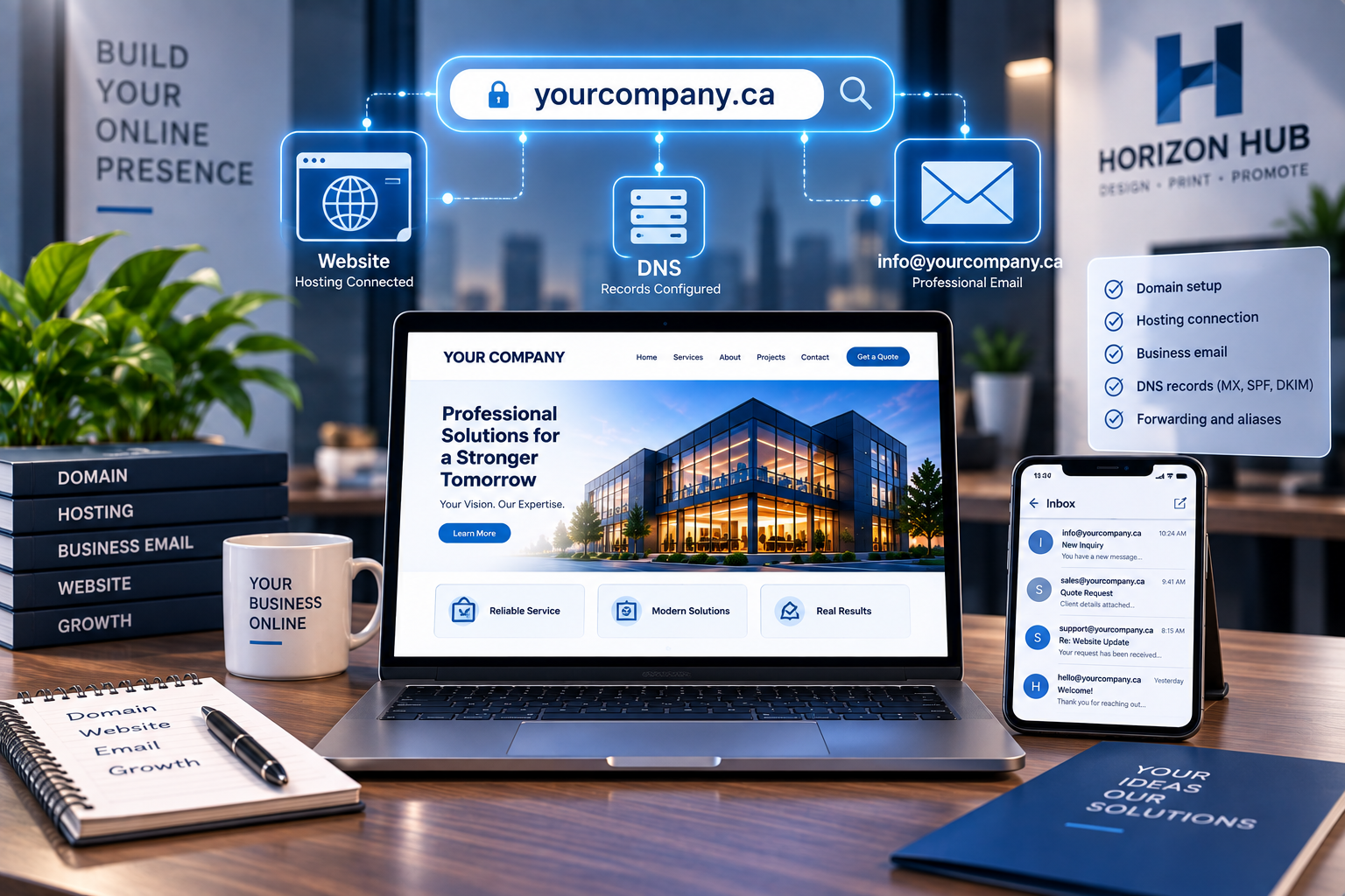 Domain & Business Email example